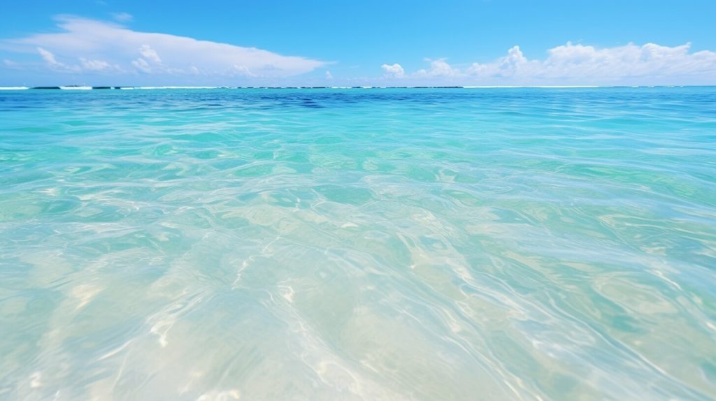 crystal clear waters at Point Of Sand